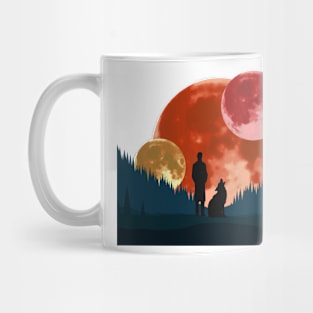 Man and wolf Mug